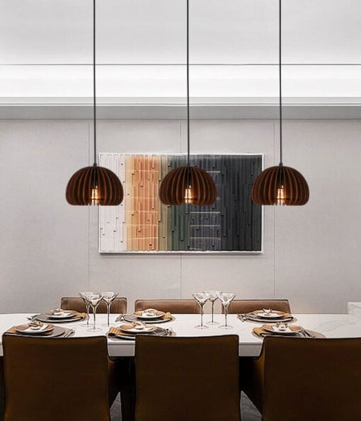 Modern Rectangular Base Linear drop pendant lamp - Image 4