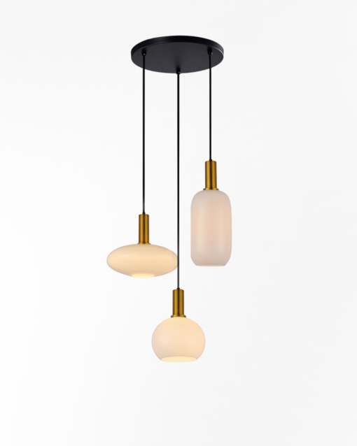 Modern Glass Pendant Lamp IA-9358RND-3WH