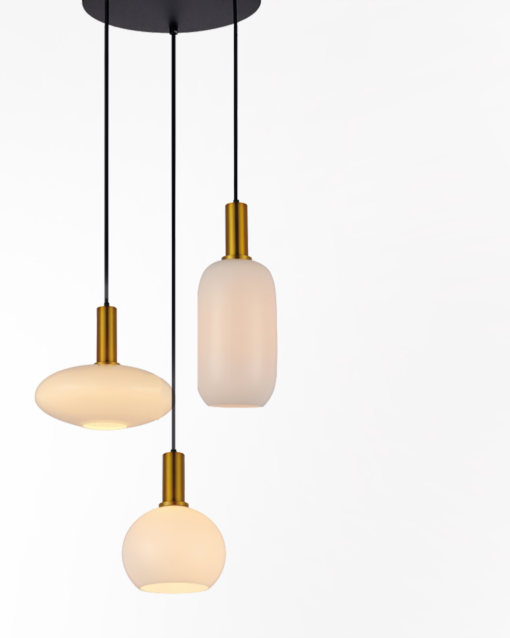 Modern Glass Pendant Lamp IA-9358RND-3WH - Image 2