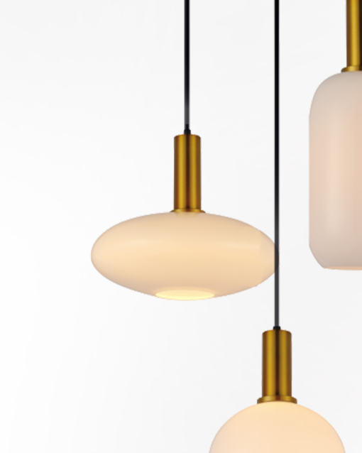 Modern Glass Pendant Lamp IA-9358RND-3WH - Image 3
