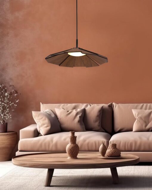 Single Wood LED Pendant Lamp IA-9498-1 - Image 2