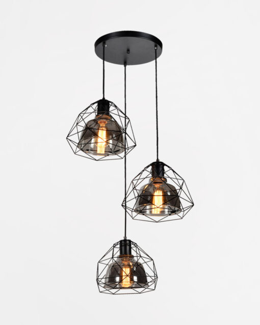 MULTI-DROP ROUND RETRO CAGE PENDANT LAMP
