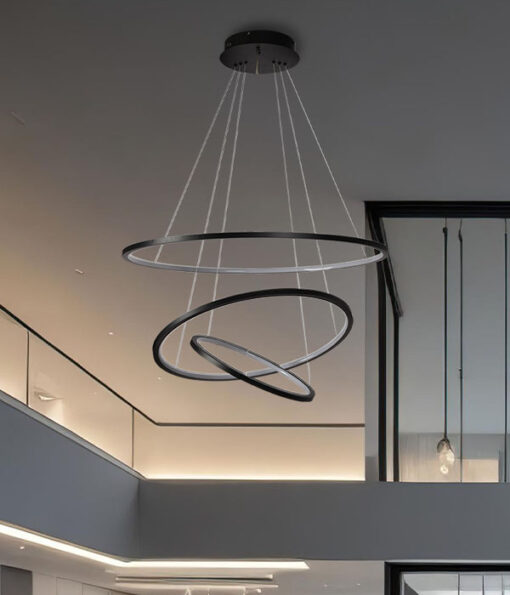 LED 3-Layer modern hanging lamp (w/ remote control) - Image 2