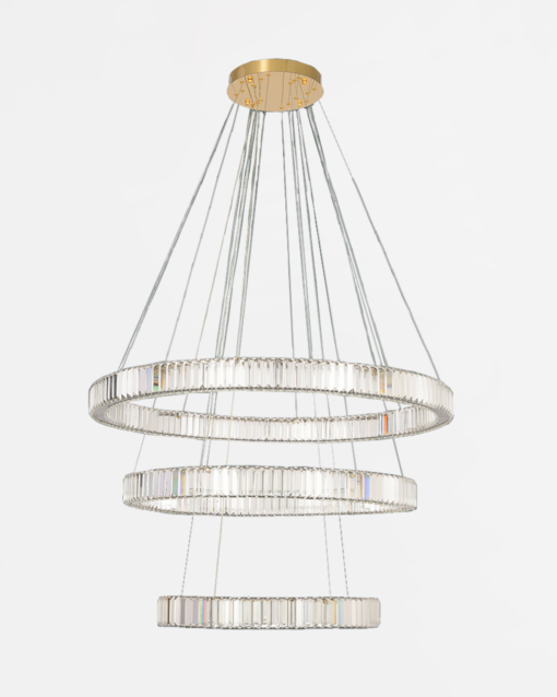 LED 3-LAYER MODERN CRYSTAL HANGING LAMP (w/ remote control)