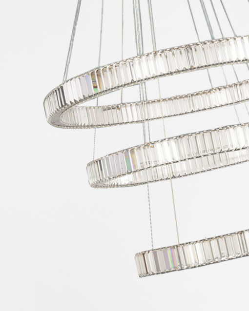LED 3-LAYER MODERN CRYSTAL HANGING LAMP (w/ remote control) - Image 3