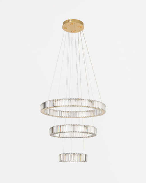 LED 3-LAYER MODERN CRYSTAL HANGING LAMP (w/ remote control) - Image 4