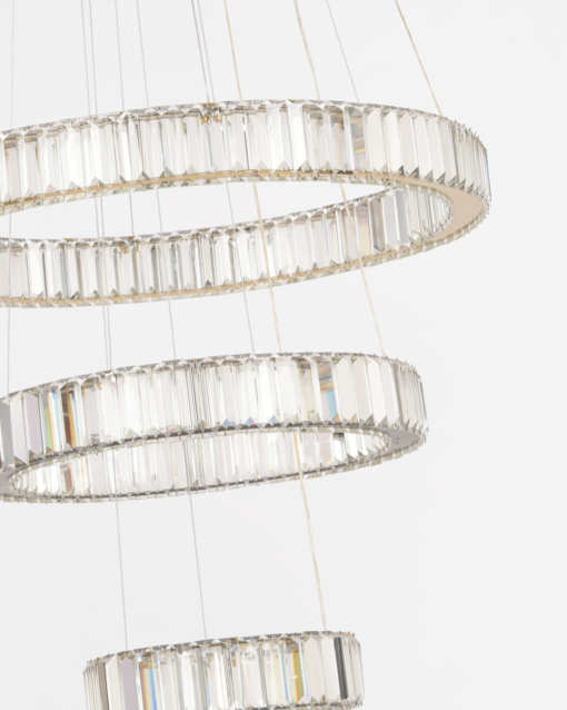 LED 3-LAYER MODERN CRYSTAL HANGING LAMP (w/ remote control) - Image 6