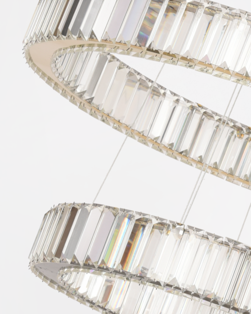 LED 3-LAYER MODERN CRYSTAL HANGING LAMP (w/ remote control) - Image 7