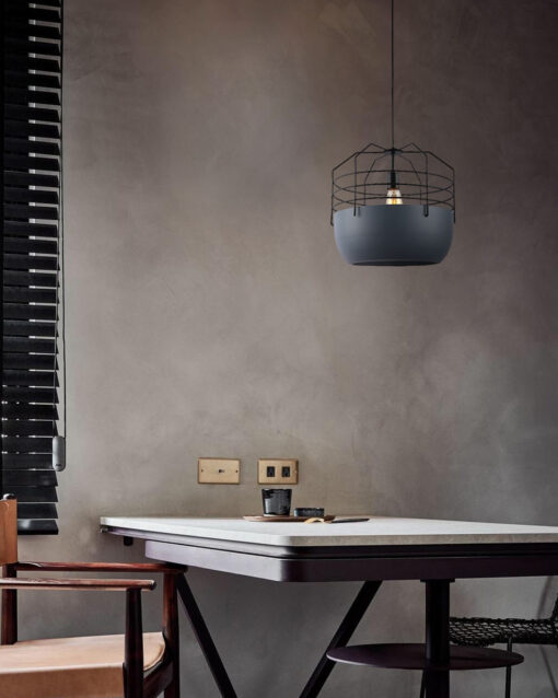 SINGLE DROP RETRO CAGE PENDANT LAMP - Image 2