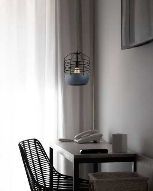 SINGLE DROP RETRO CAGE PENDANT LAMP - Image 4