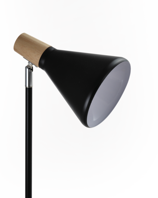 Contemporary Metal With Wood Accent Floor Lamp IA-9465T - Image 3