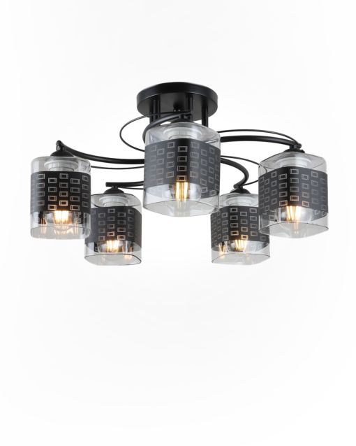 Modern/Traditional Glass Low Ceiling Lamp IA-9511 - Image 4