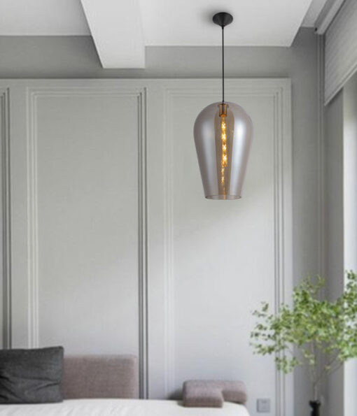 SINGLE MODERN GLASS PENDANT LAMP - Image 2