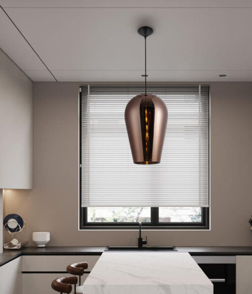 SINGLE MODERN GLASS PENDANT LAMP - Image 2